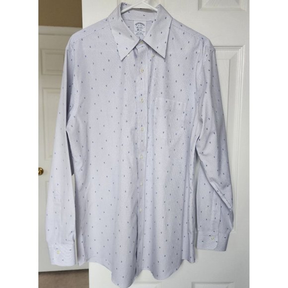 Brooks Brothers Est.1818 Long Sleeve Button Down Shirt Men's XL cotton Blue type light blue Vintage Second Hand main image 1